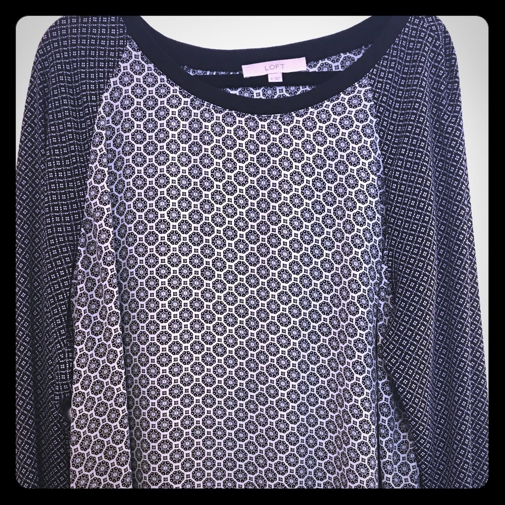 Long-sleeve multi patterned shirt